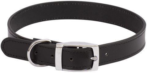 Collar Lthr Deluxe Sewn Plain 55cm Black