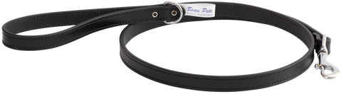 Lead Lthr Deluxe Sewn 16mm x 100cm Black