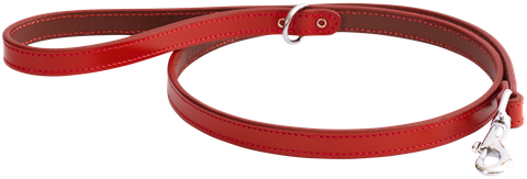 Lead Lthr Deluxe Sewn 16mm x 100cm Red