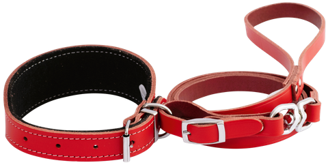 Collar & Lead Set Greyhound Red