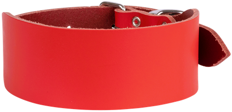 Collar Leather G/Hound 51cm Plain Red