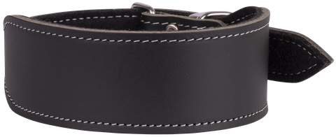 Collar Leath G/Hound 51cm Felt Ln Black