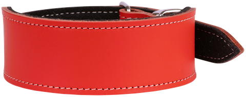 Collar Leath G/Hound 51cm Felt Ln Red