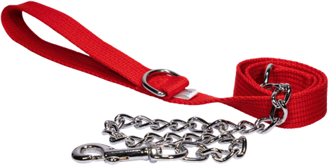 Lead Web&Chain 25mm/3.5mm x 120cm Red