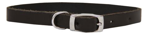 Leather Collar Puppy w/"D" Black