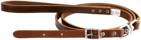 GreyHound Lead w/buckle & Swivel Cognac