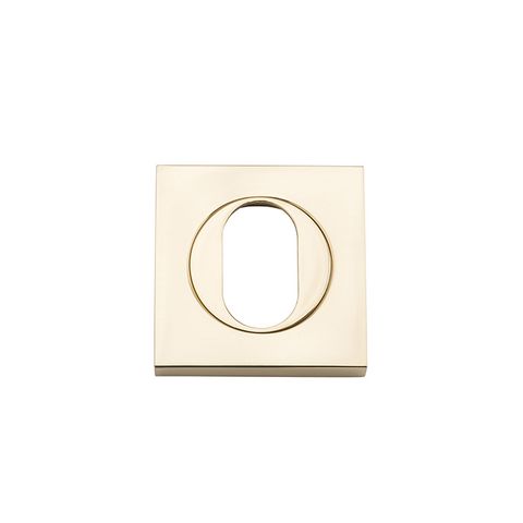 Iver Oval Square Euro Escutcheon PB