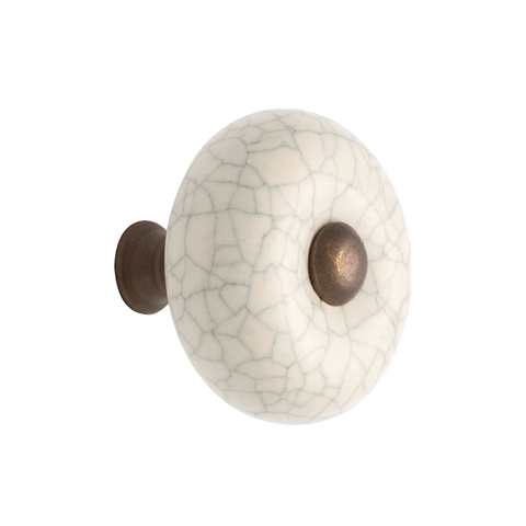 Ivory Porcelain Knob AB 32mm
