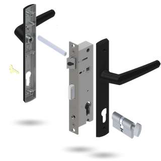 Yale Aria Induro Hinged Door Lock BLACK