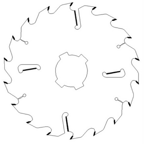 MULTI RIP SAW BLADE, 300MM DIAMETER X 18 TEETH, +4 WIPERS