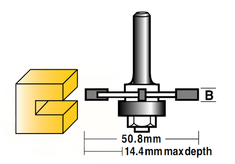 CARBIDE TIPS, FOUR FLUTES WITH  BALL BEARING GUIDE