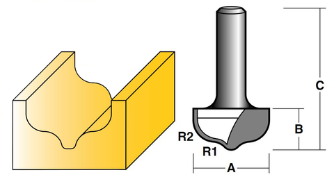 OGEE BITS WITH RADIUS END