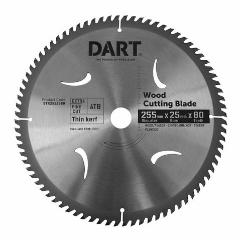 255MM TIMBER BLADE - 80T FINE CUT