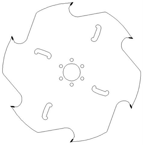 MCQUARRIE MILL BLADE 412MM DIAMETER, STROBES