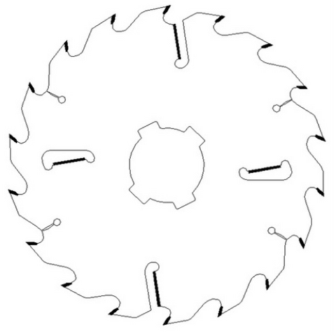 MULTI RIP SAW BLADE, 320MM DIAMETER X 16 TEETH, +4 WIPERS