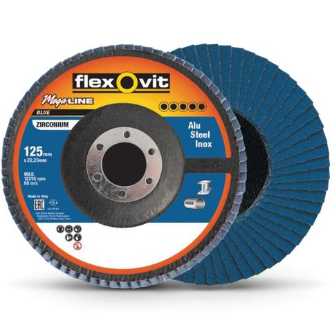 DISC FLAP FLEXOVIT 127x22MM 40G ZIRCONIA