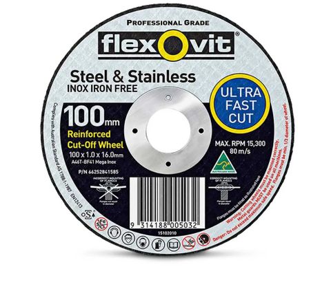 DISC ULTRA THIN METAL FLEXOVIT 100X1.0X16.0MM
