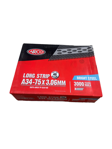 NAIL AIRCO 75MM BRIGHT (BOX 3000)