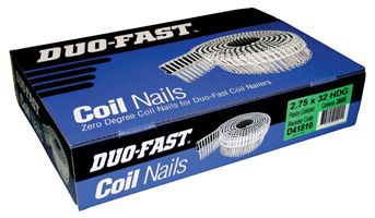 NAIL COIL DUOFAST 50X2.5MM GALV R/S FLAT (BOX1800)