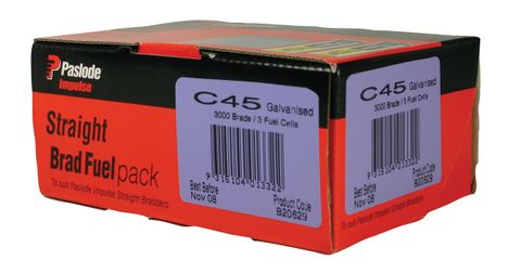 NAIL BRAD PASLODE C45MM ZINC+GAS (BOX 3000)