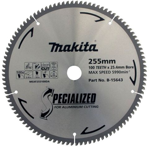 BLADE TCT MAKITA ALUM 100T 255X25.4MM B-15643