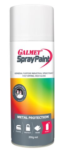 PAINT SPRAY GALMET WHITE GLOSS 300G