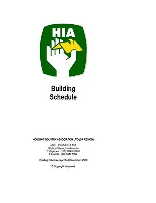 HIA BOOK BUILDING SCHEDULE