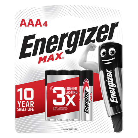 BATTERY ENERGIZER MAX AAA (PK 4)