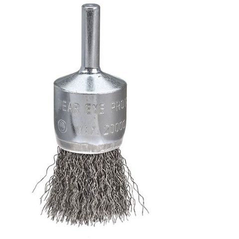 BRUSH WIRE END CRIMP 19MM 1/4"SHAFT