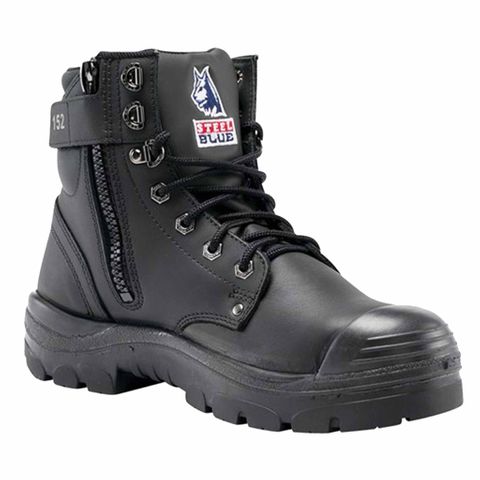 BOOT S/BLUE ARGYLE ZIP BUMP 332152 BLK 8.5 (PAIR)