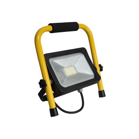 ULTRACHARGE LED FLOOD LIGHT 30WATT STAND - YELLOW
