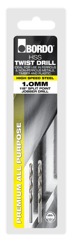 DRILL JOBBER BORDO HSS BRIGHT 2.0MM PK2