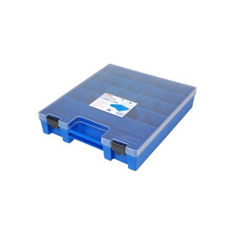 STORAGE CASE FISCHER 430x375x90MM BLUE W/CLEAR LID