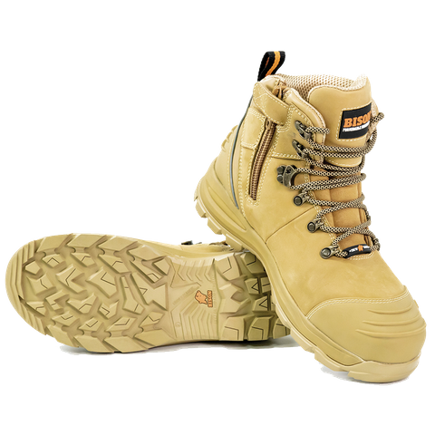BOOT BISON XT ANKLE LACE UP ZIP WHEAT 4