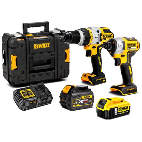 KIT DEWALT DRILL DRIVER 18V DCZ297P1T1T-XE 2PCE