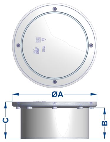 PVC DWV BOLTED TRAP SCREW ON SMOOTH LID 150MM