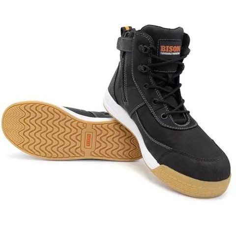 BOOT DUNE HIGHTOP ZIP SIDE LACEUP BLACK 9