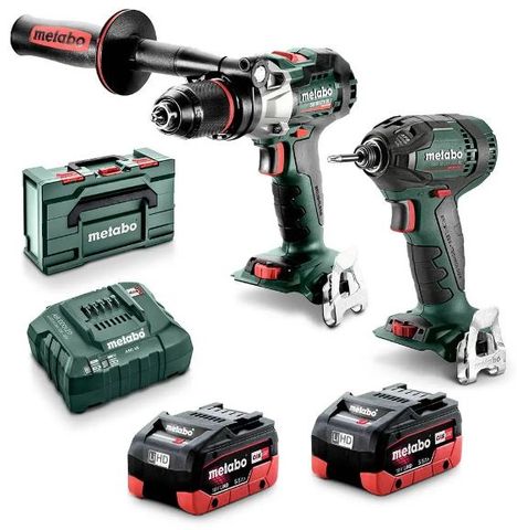 HAMMER DRILL + DRIVER 18V B/LESS METABO KIT