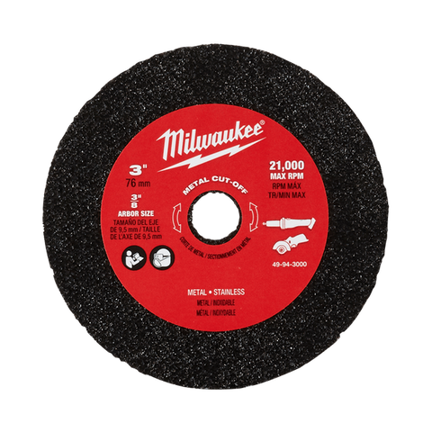 DISC CUT-OFF METAL 3'' MILWAUKEE 49943000 (PK3)