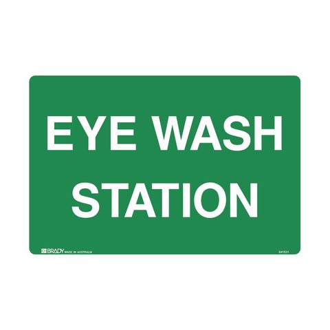 SIGN EYE WASH STATION 300X450MM METAL