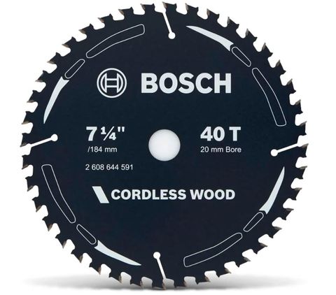 TCT SAW BLADE WOOD THIN 1/4" 184MM X 40T BOSCH