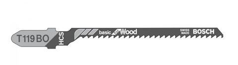 JIGSAW BLADE 15MM WOOD CURVE CUT BOSCH PK5