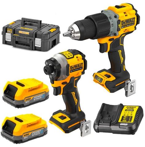 DRILL + DRIVER 2PCE KIT 18V XR DEWALT COMPACT