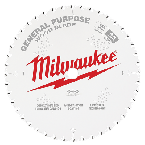 MILWAUKEE 305MM (12") 44T WOOD CIRCULAR SAW BLADE