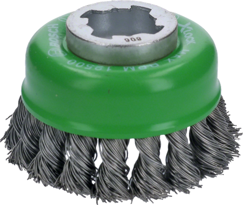 BRUSH CUP WIRE BOSCH KNOT S/S XLOCK 75X0.5MM