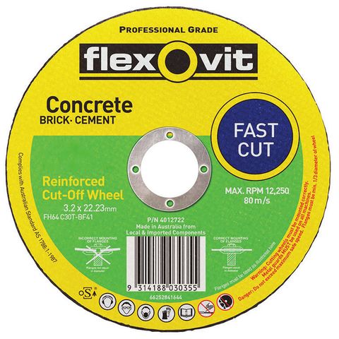 DISC CUT OFF MASONRY FLEXOVIT 100X3.2X16MM