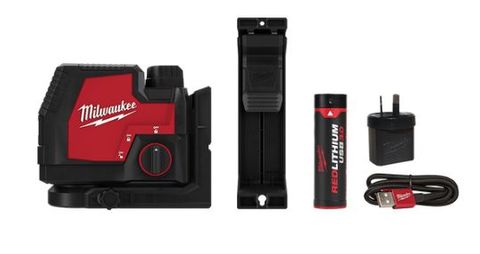 MILWAUKEE REDLITHIUM™ USB CROSS LINE LASER KIT