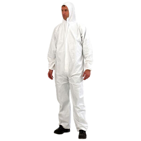 COVERALL DISPOSABLE RAPID SMS 5/6 WHITE LGE