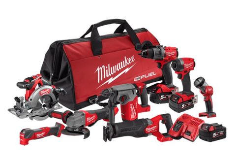 COMBO KIT MILW M18 FUEL 5AH 8PCE M18FPP8A3503B
