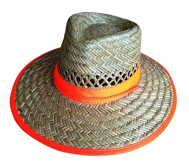 HAT STRAW WITH HIVIS BAND SIZE MED